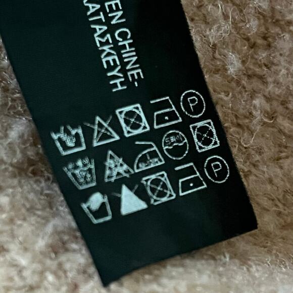 Zara Knit Braided Sleeve Blush Chunky Sweater Size Small - Picture 6 of 10